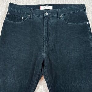 Y2K Levi's 505 Mens 38x30 Dark Green Regular Fit Straight Leg Corduroy Pants